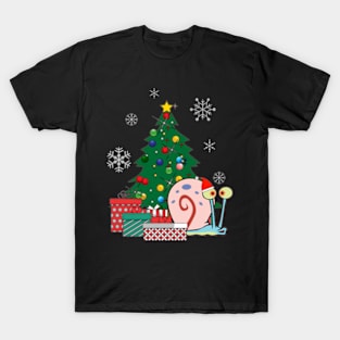 Gary Around The Christmas Tree Spongebob T-Shirt